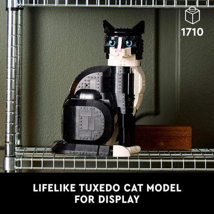 LEGO Ideas Tuxedo Cat - Building Sets for Adults Ages 18+ - DIY Crafts Kit for H