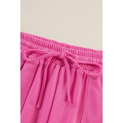 Bonbon Contrast Patchwork Pullover and Drawstring Joggers Set