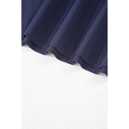 Navy Blue Raw Hem Loose Tee and Wide Leg Pants Set