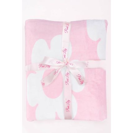 Pink Floral Pattern Square Blanket 76*63cm