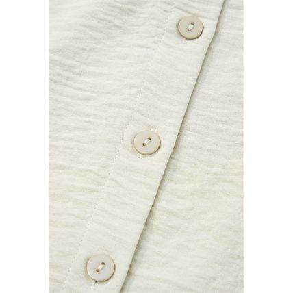 Beige Pure Color Patch Pocket Shirt