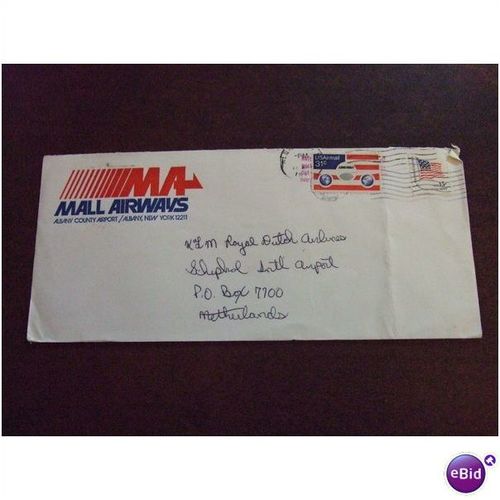 USA 1976 Air Mall Airways Albany County Airways Cover KLM