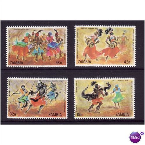 ZAMBIA 1979 SUMMIT CONFERENCE SG283/286 SET 4 VALS U/M MINT