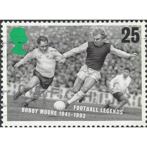 GB, FOOTBALL, Bobby Moore, green 1993, 25p