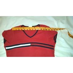 Tommy Hilfiger Girls PreTeen Junior XL large child stripe logo red cotton dress
