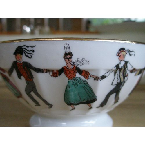 French Breton Dancer Sugar Bowl