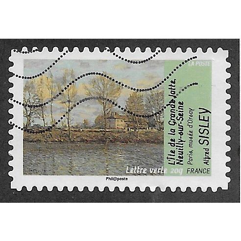 FRA 2013 (58c) 'ART- PAINTINGS IN WATER - SISLEY' FINE USED(EBID55-695)