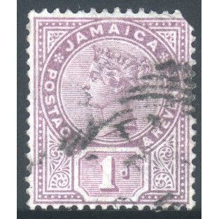 Jamaica stamps 1889 - SG 27 - QV One Pence - used 2