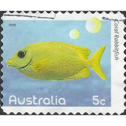 AUSTRALIA, FISH, Coral Rabbitfish, blue 2010, 5c, #4