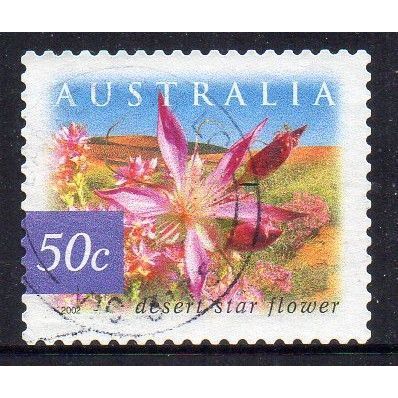 Australia 2002 Nature of Australia - Desert - Desert Star Flower 50c s/a Used