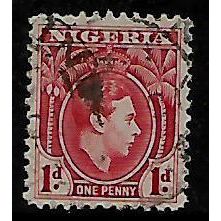 NIGERIA 1940 1d ROSE RED SG 50a FINE USED#2