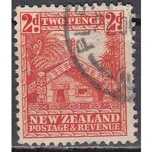 New Zealand 1936 Michel 215A O Cote (2005) 0.30 Euro Maison de Maori Cachet rond