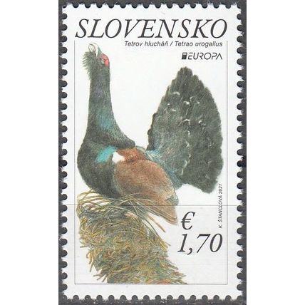 Slovensko 2021 Europa CEPT Oiseau Grand Tétras Neuf **