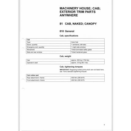 Volvo L110E L120E Cab And Interior Repair Service Manual VOE21B1000145 2003 PDF