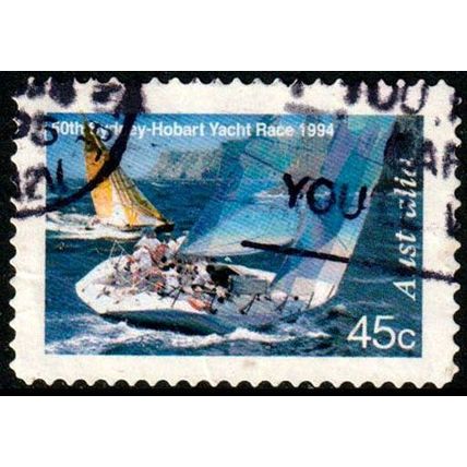 Australia 1994 Sydney to Hobart Yacht 45c P&S Used Stamp #2