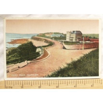 vintage postcard Cliff Road, Falmouth