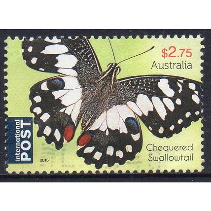 Australia 2016 Beautiful Butterflies - Chequered Swallowtail $2.75 Int Post Used
