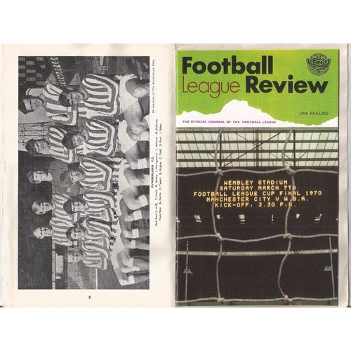 1969-70 SOUTHAMPTON v SUNDERLAND (VG Condition - No Writing) - With FLR