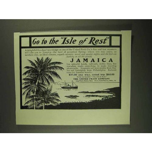 1903 The United Fruit Company Ad - The Isle of Rest