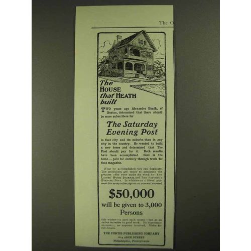 1903 The Saturday Evening Post Ad - House Heath Built