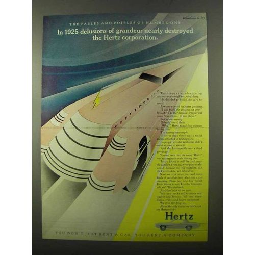 1971 Hertz Rent-a-Car Ad - Delusions of Grandeur