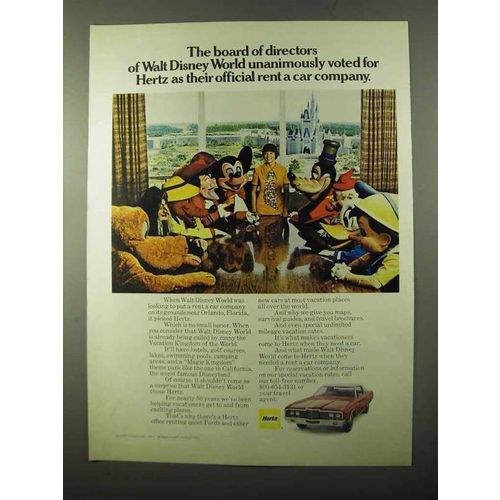 1971 Hertz Rent-a-Car Ad - Directors Walt Disney World
