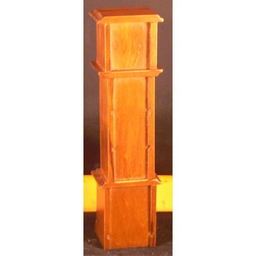 1:12th Doll Dollshouse Town Square Grandfather Style Clock with Shelves