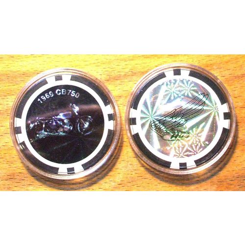 Honda Motorcycles 1969 CB750 Poker Chip Golf Ball Marker - Hologram Type