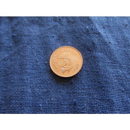 1980 Scarce PROOF FALKLAND ISLANDS 1/2 PENNY COIN.