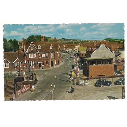 THE CROSSING , LANCING, SUSSEX used vintage postcard by Wardell's 1969 pm