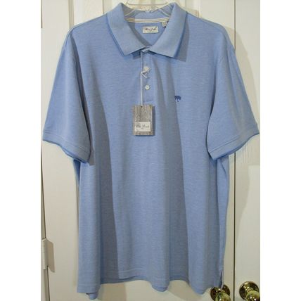 NWT Palm Beach Men's SS Lt. Blue Polo Shirt, 2XL (50-52)