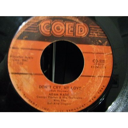 Adam Wade-Tell Her For Me / Don't Cry My Love-1959-45rpm-VG