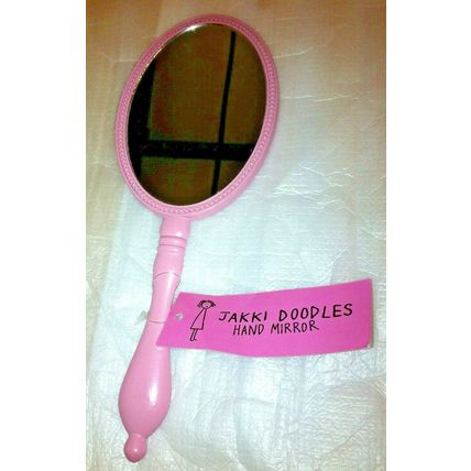 New Pink 'For my movie star look' Jakki Doodles Ladies Hand Mirror