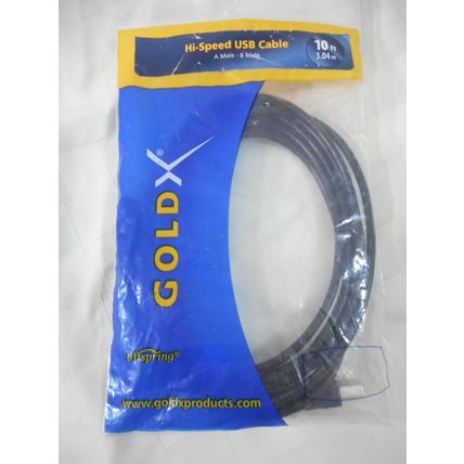 USB Cable High Speed A Male to B Male 10 ft. 3.04m GoldX Products