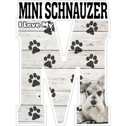 I Love My Mini Schnauzer Fridge Magnet