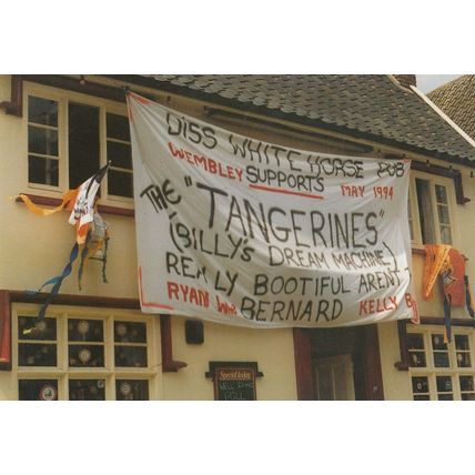 Diss Football Club Norfolk vs Taunton Somerset FA Vase White Horse Pub Postcard