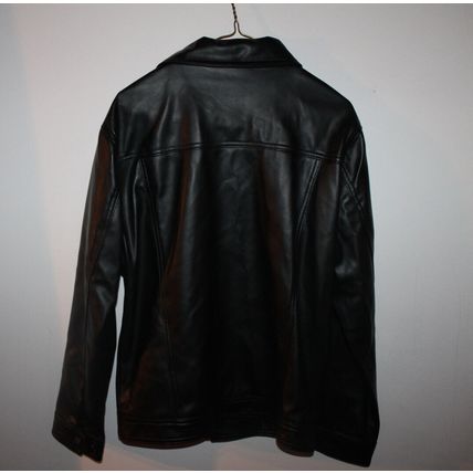 Black Bomber Jacket Suede by R Rossi Size M SZ Medium Italy Black & Gold Gift
