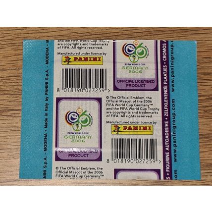 Panini World Cup Germany 2006 Sticker Pack