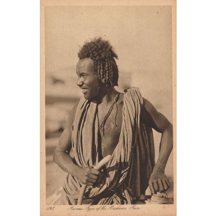 Assouan Type of Beshareen Race Egypt Old Postcard