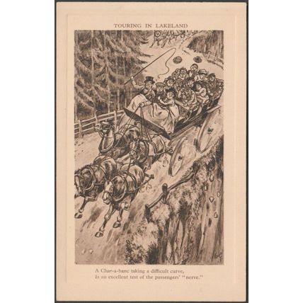 Touring in Lakeland, 1928 - Valentine's Selectype Postcard
