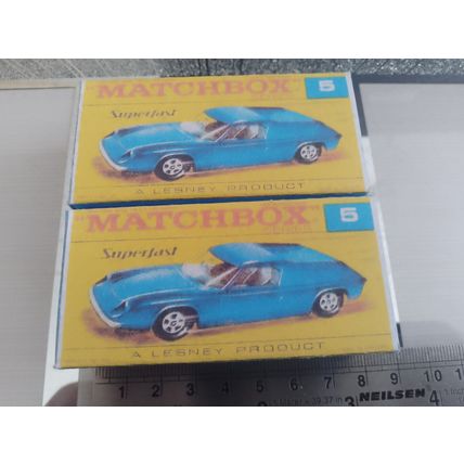 Matchbox - No5 Lotus Europa (Blue) - Replica / Repro Box