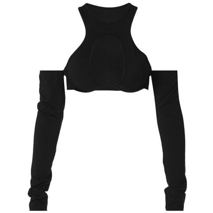 Stylish Women Front Open Long Sleeves Asymmetric Club Party Short T-Shirt