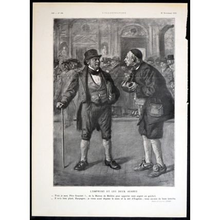 LOAN AND TWO MISERS 1915 Lucien Jonas FRANCE WORLD WAR I PRINT