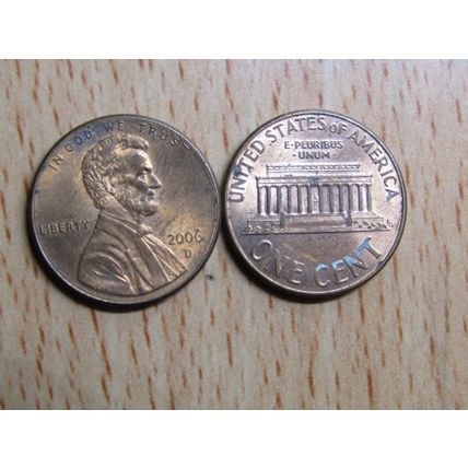 2006d USA 1 Cent Lincoln Memorial Coin