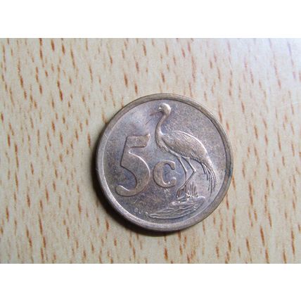 Suid Africa South Africa 1997 5 Cent Dzonga Coin