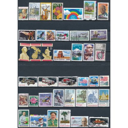1000 Stamp Selection - USA - Used Hinged