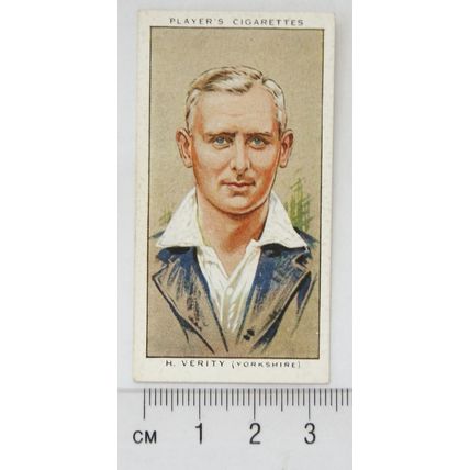 1934 Players Cricketers No. 30 H. Verity, Yorkshire & England
