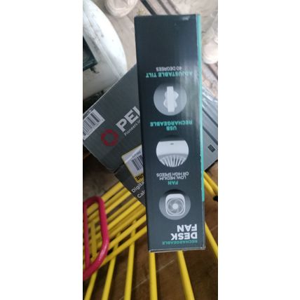 Rechargable desk fan