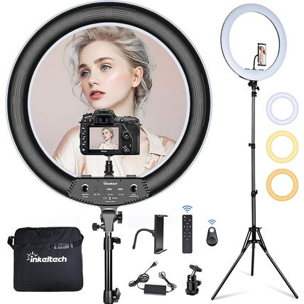 21Inch Ring Light with Tripod and Phone Holder, 3000K-6000K Dimmable Bi-Color LE
