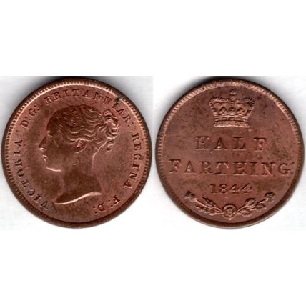 Great Britain. Victoria. Half Farthing 1844. AU. dy22874